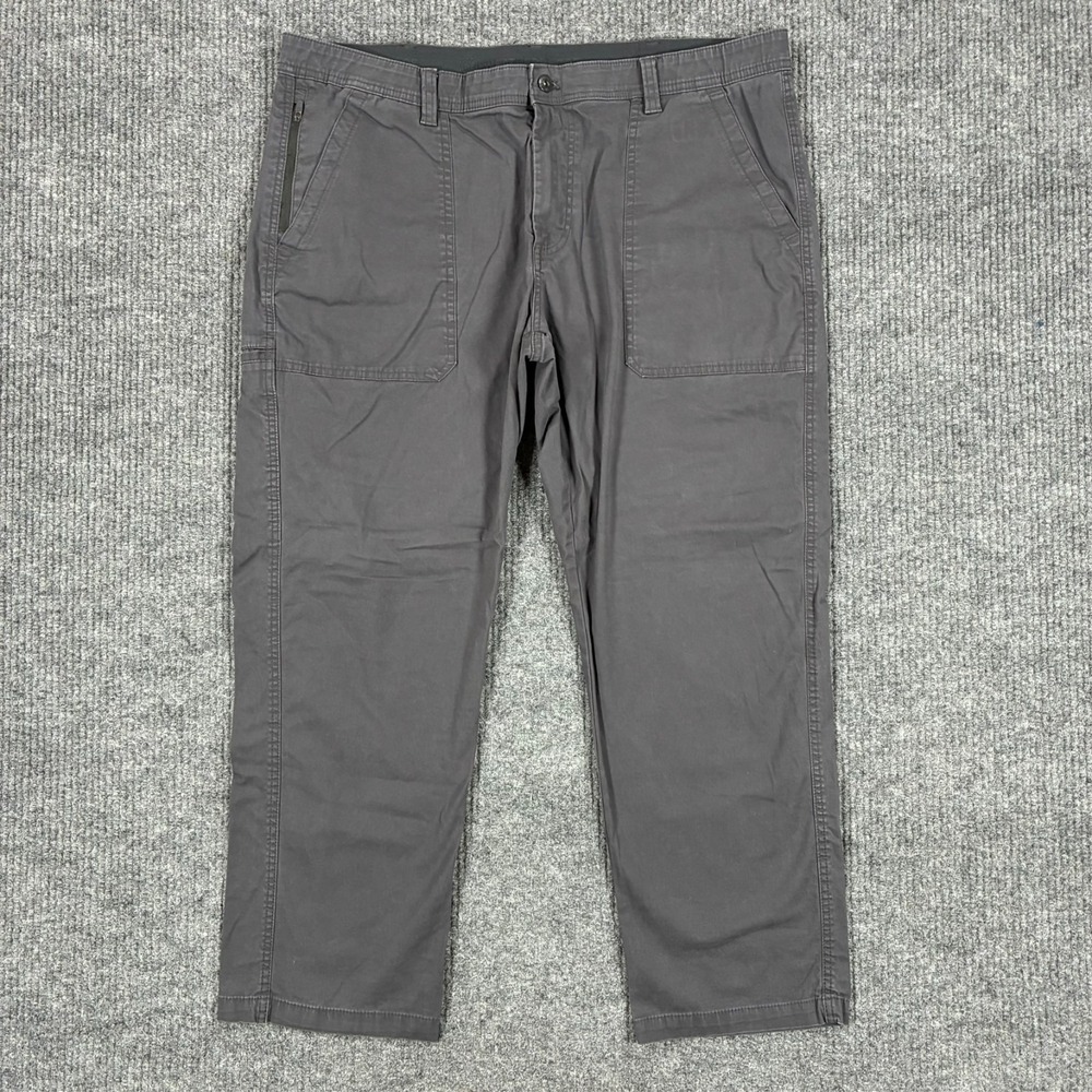 Weatherproof Vintage Straight Fit Pants Mens 40x30 Gray Stretch Casual Chino